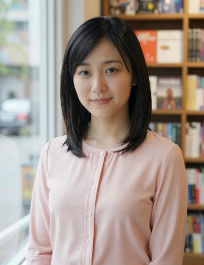 Aiko, 31, verified Datempire member from Osaka in a Tokyo bookstore